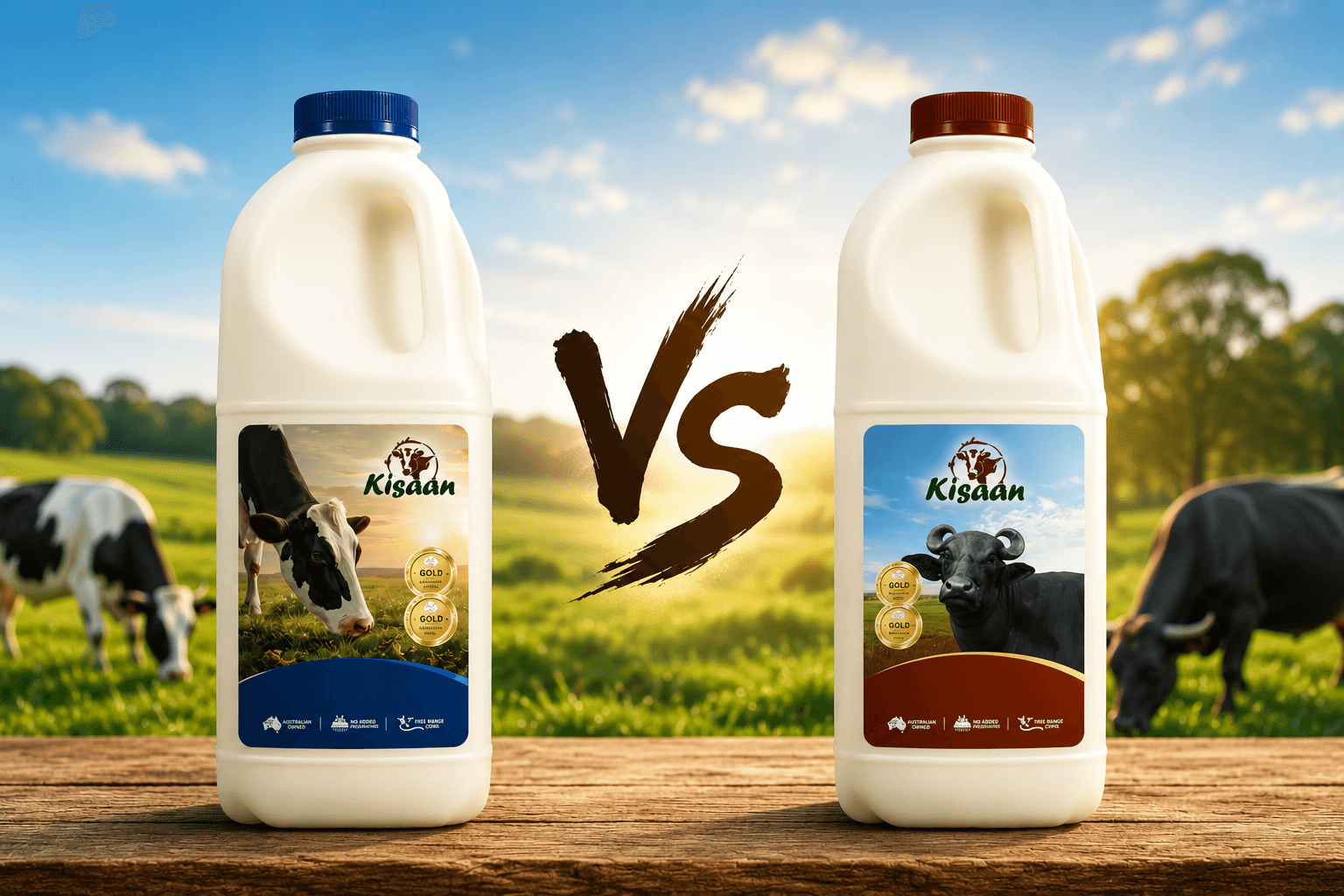 Kisaan Homogenised vs Un-Homogenised Milk comparison