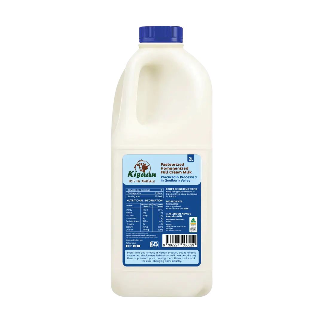 Homogenized Full Cream Cow Milk - 2L Bottle