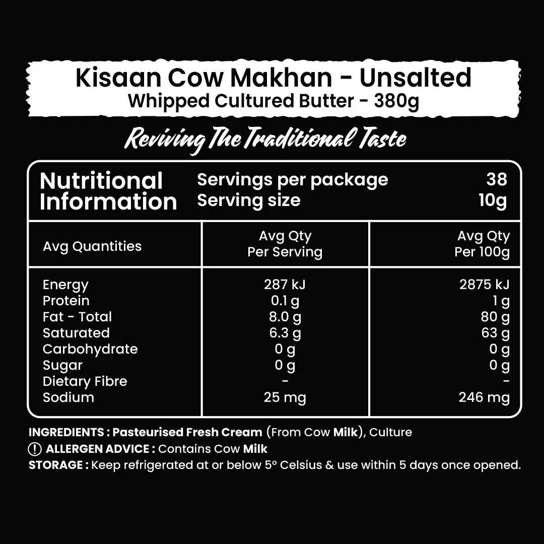 Kisaan Cow Makhan - 380g