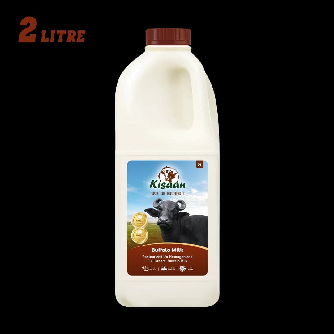 Pasteurized Un-Homogenized Buffalo Milk - 2L Bottle