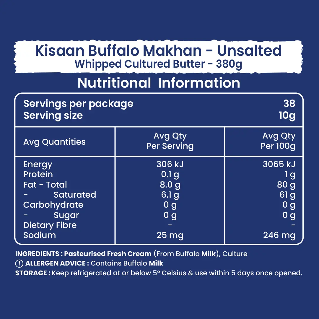 Kisaan Buffalo Makhan - 380g